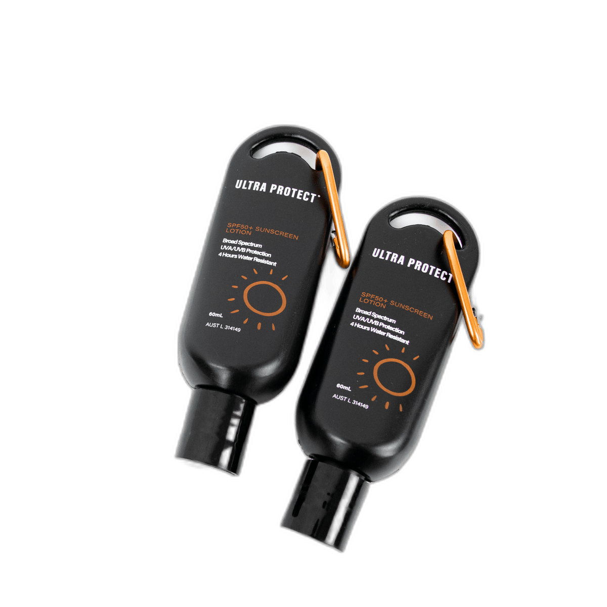 Ultra Protect SPF50+ Sunscreen 60mL carabiner